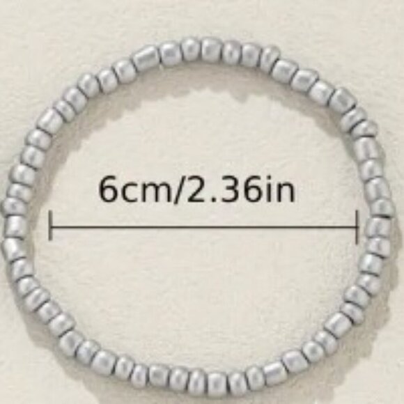 4PCS Starfish Pendant Blue Beaded Bracelet Set Glass Beads Beach Ocean Boho - Picture 5 of 6